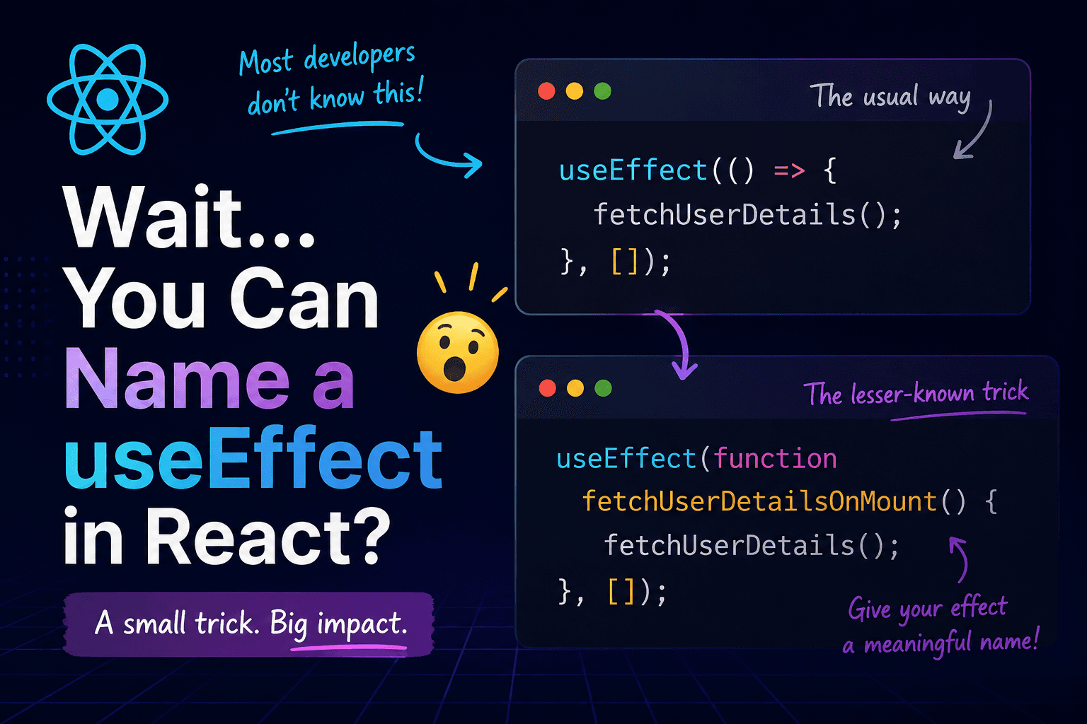 Wait… You Can Name a useEffect in React?
