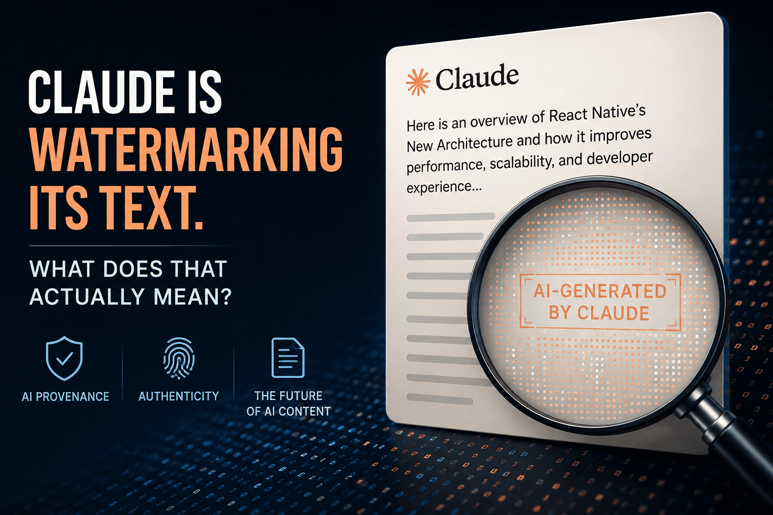 Claude Is Watermarking Its Text. Are We Entering the Age of AI Provenance?